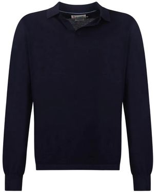MC2 Saint Barth Sloan High Twist Cotton Polo - Blue