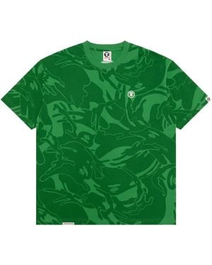 Aape By A Bathing Ape Camouflage-Print T-Shirt - Green