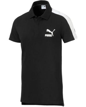 PUMA Logo-Detail Polo Shirt - Black