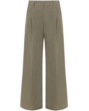 Brunello Cucinelli プリーツディテール パンツ - グリーン