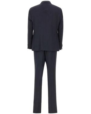 Manuel Ritz Pin Flap Pockets Suit - Blue
