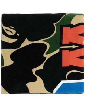 A Bathing Ape Abc Strandtuch Mit Camouflage-Print - Schwarz