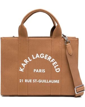 Karl Lagerfeld Medium Rue St-Guillaume Tote Bag - Brown