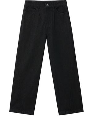Adererror Patch-Detail Straight Jeans - Black