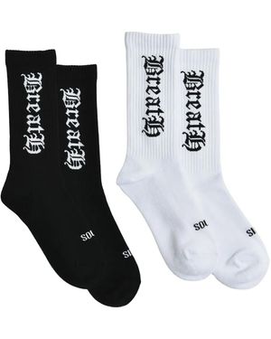 BREATH Logo-Jacquard Socks (Pack Of Two) - Black