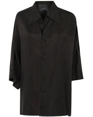 Ziggy Chen Long-Sleeve Button-Down Shirt - Black