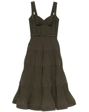 Zimmermann Pleated Draped Midi Dress - Green