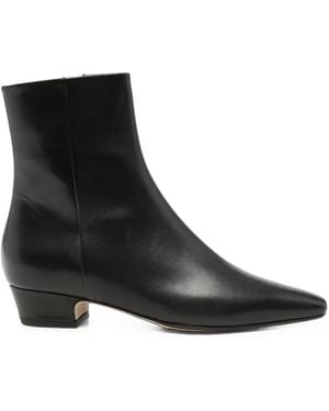 Aeyde Pointed-Toe Leather Boots - Black