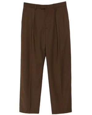 Sandro Gerard Pleated Wide-Leg Pants - Brown