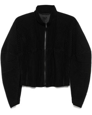 Homme Plissé Issey Miyake Kinetic Sculpture Jacket in Black for