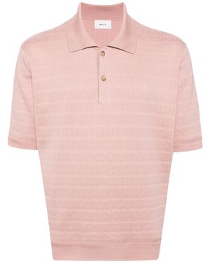 Bally Horizontal Stripe Polo Shirt - Pink