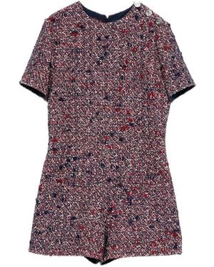 Gucci Bouclé Wool Short Jumpsuit - Purple