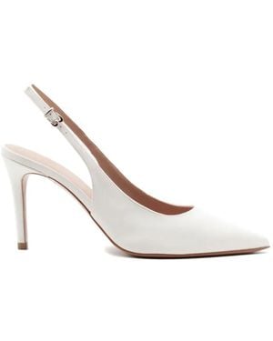 Festamilano Tapered Toe Slingback Sandals - White