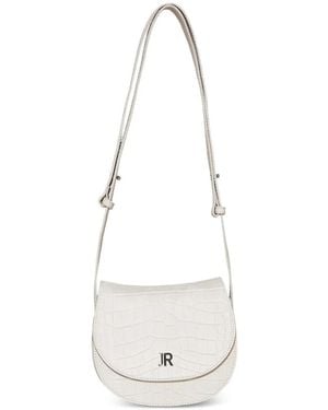 John Richmond Croc-Effect Shoulder Bag - White