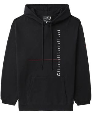Fred Perry X Raf Simons ロゴ パーカー - ブラック