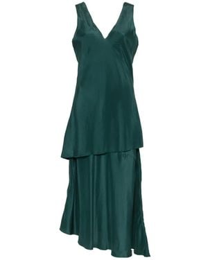 Barena V-Neck Layered Dress - Green