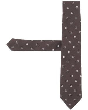 BOSS Italian-Made Silk Tie With Jacquard Pattern - White