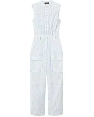 Twinset Striped Utility Jumpsuit - White