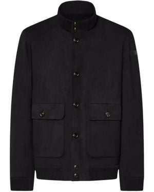 Rrd Eco-Suede Button-Up Jacket - Black