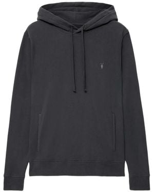 AllSaints Rave Ramskull-Embroidered Hoodie - Grey
