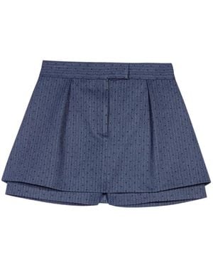 Maje Shorts mit Nadelstreifen - Blau