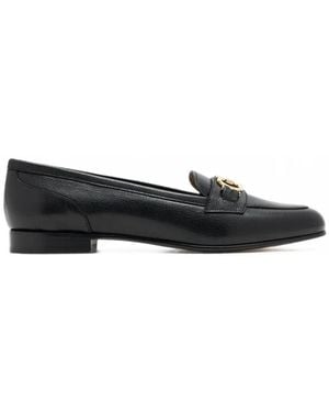 Ferragamo Gancini Ornament Moccasin - Black