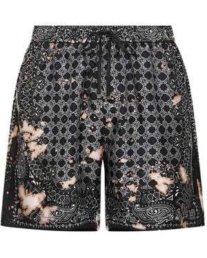 Amiri Shorts mit Bandana-Print - Grau
