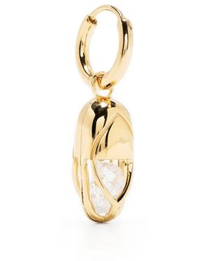 CAPSULE ELEVEN Capsule-Quartz Hoop Earrings - Metallic