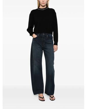 Alexander Wang Crystal-Embellished Crew-Neck Sweater - Black
