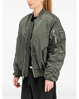 Alpha Industries Ruched Bomber Jacket - Green