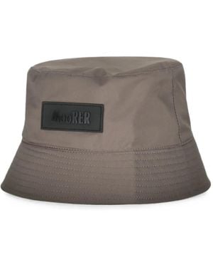 Moorer Logo-Patch Bucket Hat - Grey
