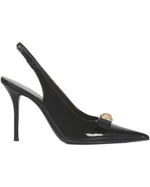POTAMY 110Mm Leather Heeled Pumps - Black