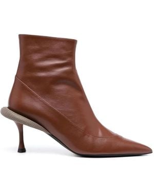 N°21 Mesh-panelled 88mm Boots - Brown
