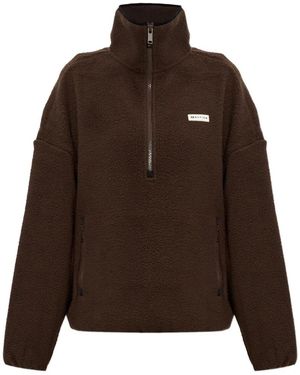 P.E Nation Rotate Quarter-Zip Sweatshirt - Brown