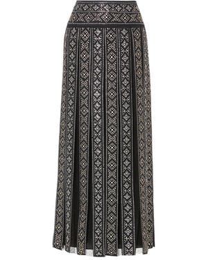 Temperley London Pleated Midi Skirt - Gray