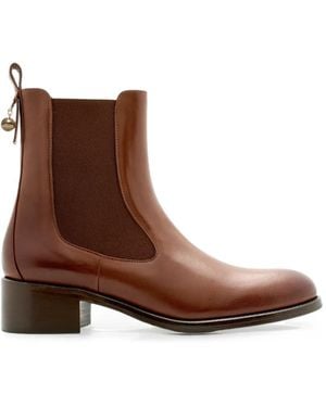 Lottusse Pina Leather Chelsea Boots - Brown