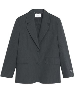 Maison Kitsuné Pinstriped Pocket Jacket - Grey