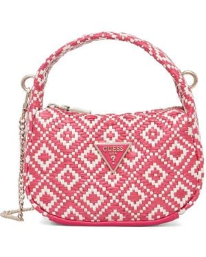 Guess Graphic-Print Tote Bag - Pink