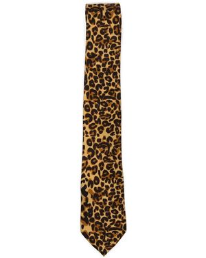 Kidsuper Leopard-Printed Tie - White