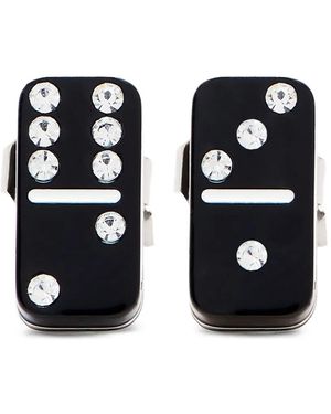 Marc Jacobs Orecchini A Bottone Domino - Nero
