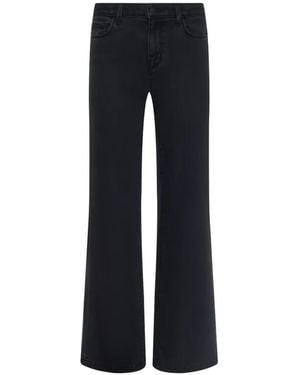 L'Agence Scottie Washed-Finish Jeans - Black