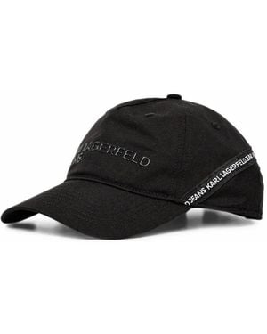 KARL LAGERFELD Logo-Embossed Baseball Cap - Black
