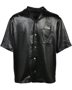BREATH Logo-Embroidered Short-Sleeve Shirt - Black