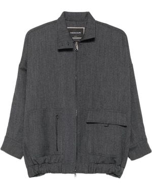 Fabiana Filippi Abrigo Con Cuello Alto - Gris