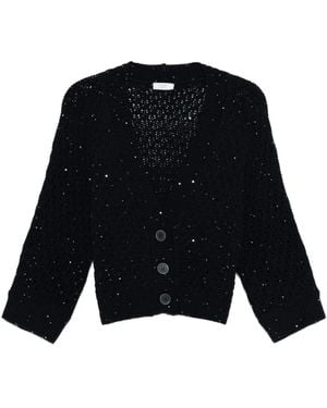 Peserico Sequin-Embellished Cardigan - Black