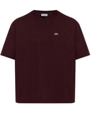 Lacoste Logo-Patch T-Shirt - Red