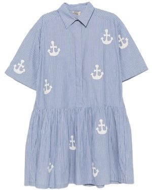Stella Nova Striped Mini Dress - Blue