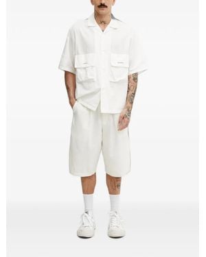 Undercover Shorts Con Vita Elasticizzata - Bianco