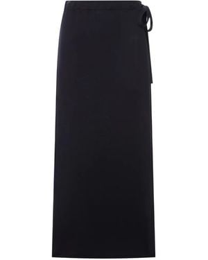 TOTEME Wrap-Style Midi Skirt - Black