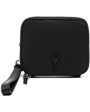 Ami Paris Ami De Coeur-Plaque Wallet - Black